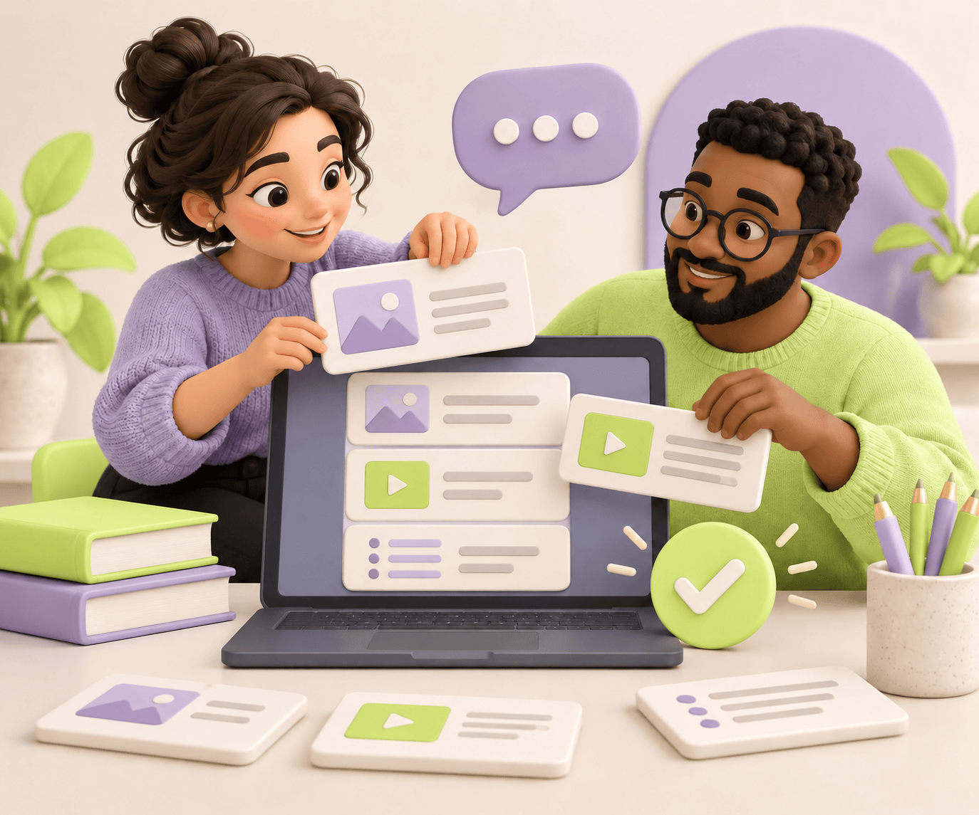 Learning design concept illustration