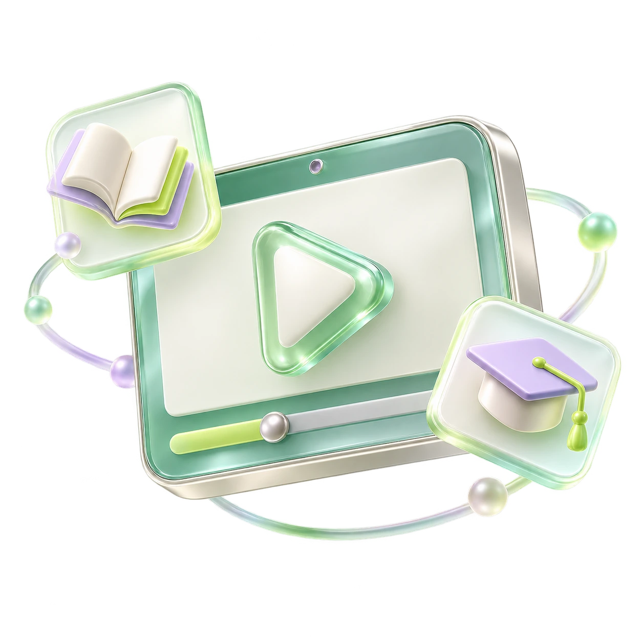 Illustration of an interactive video lesson