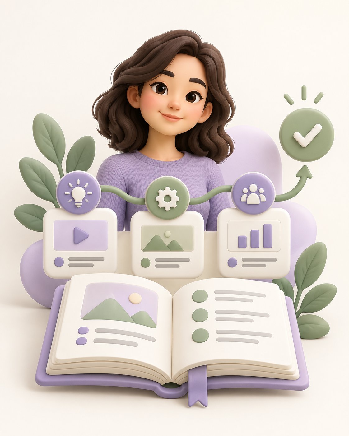 Concept illustration of an employee onboarding learning path